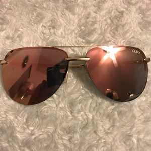 Quay “The Playa” rimless aviator sunglasses